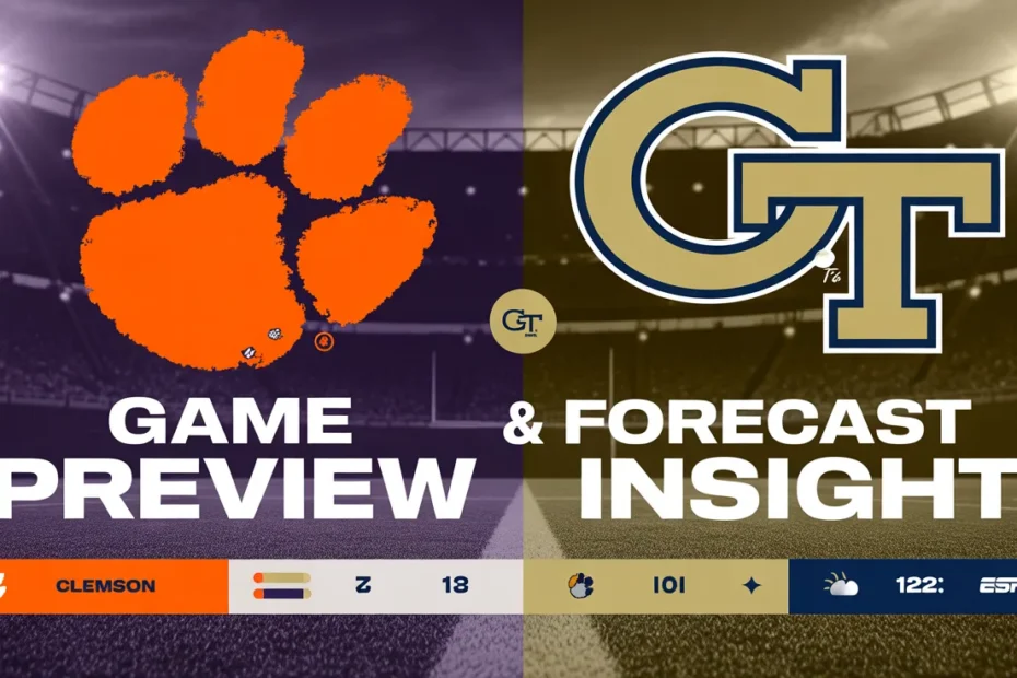 Clemson vs Georgia Tech Game Preview and Forecast Insight