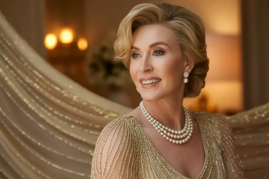 Elegant Gold Tones for a Memorable Mother of the Bride Look