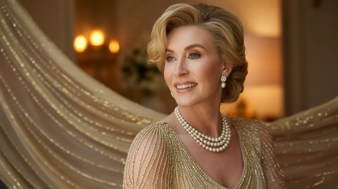 Elegant Gold Tones for a Memorable Mother of the Bride Look