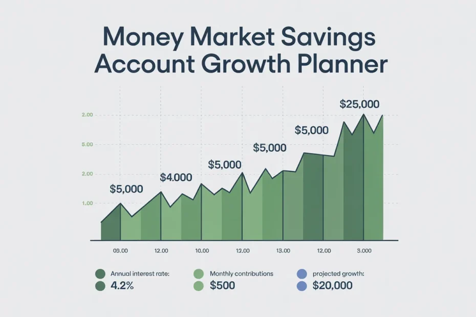 Money Market Savings Account Growth Planner